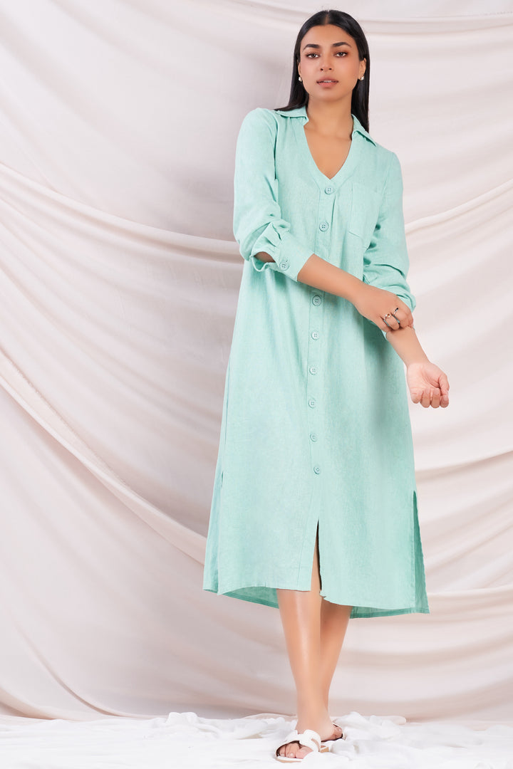 Green Oversized Tent Dress