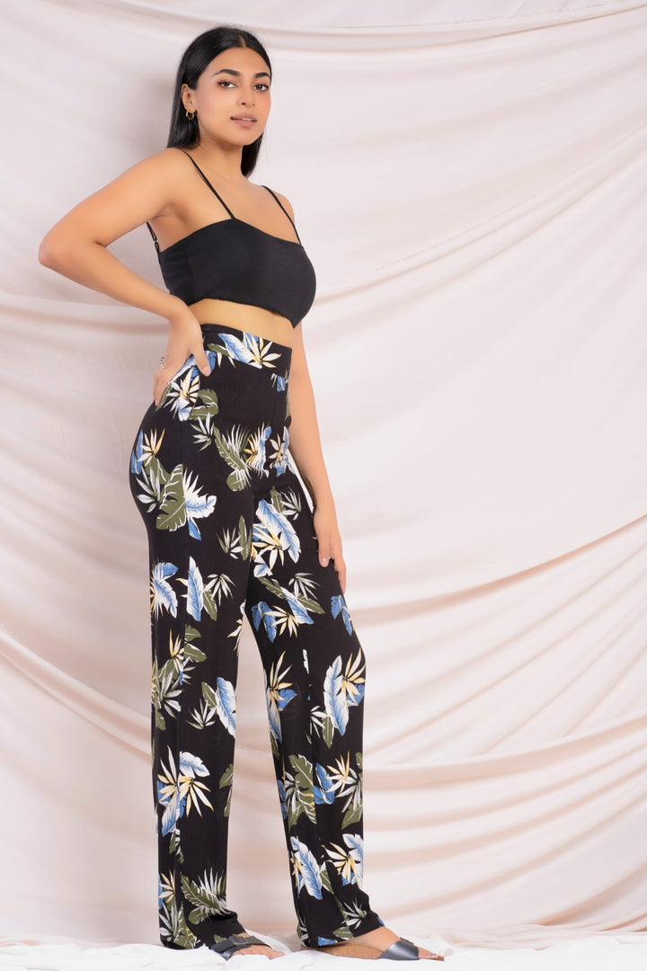 Printed Wide Leg Pants