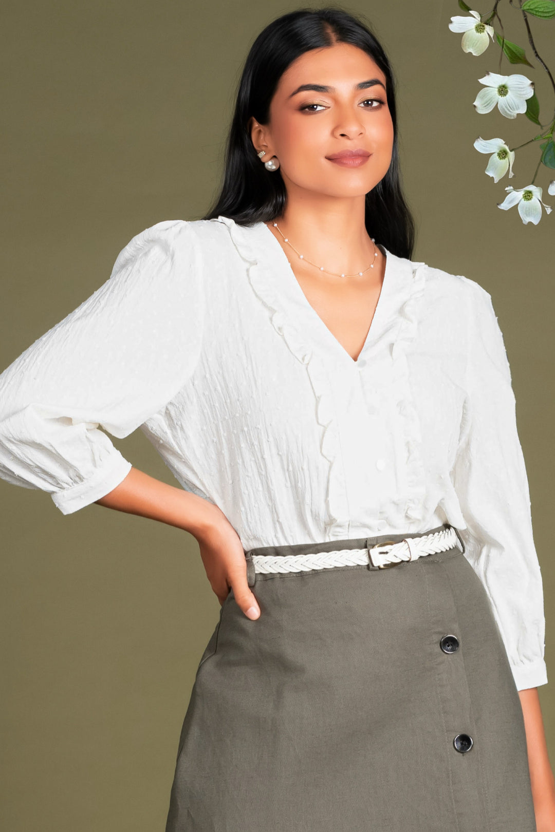 Textured Puff Sleeve Top