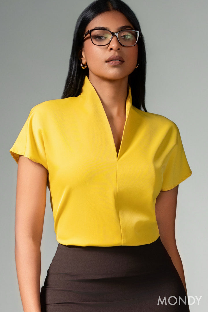 High Neck Raglan Sleeve Top