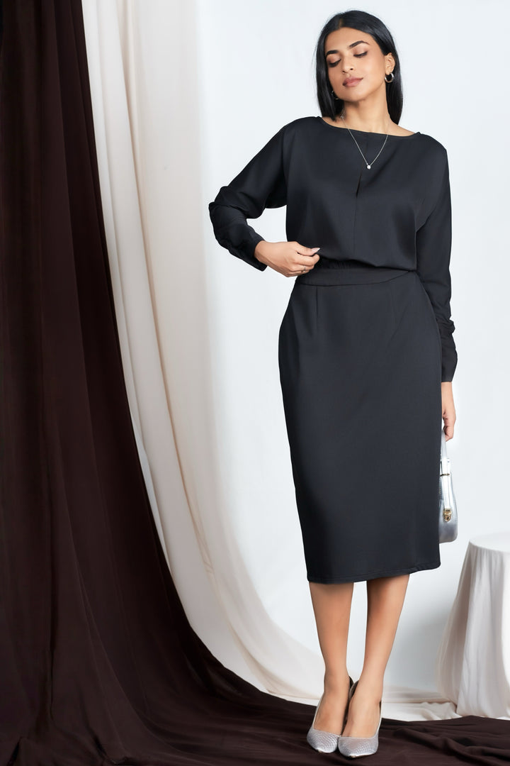Mock Waist Tuck Dress