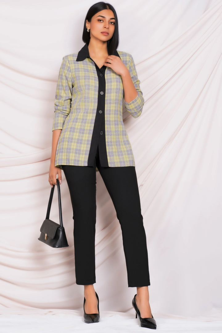 Longline Checkered Shirt