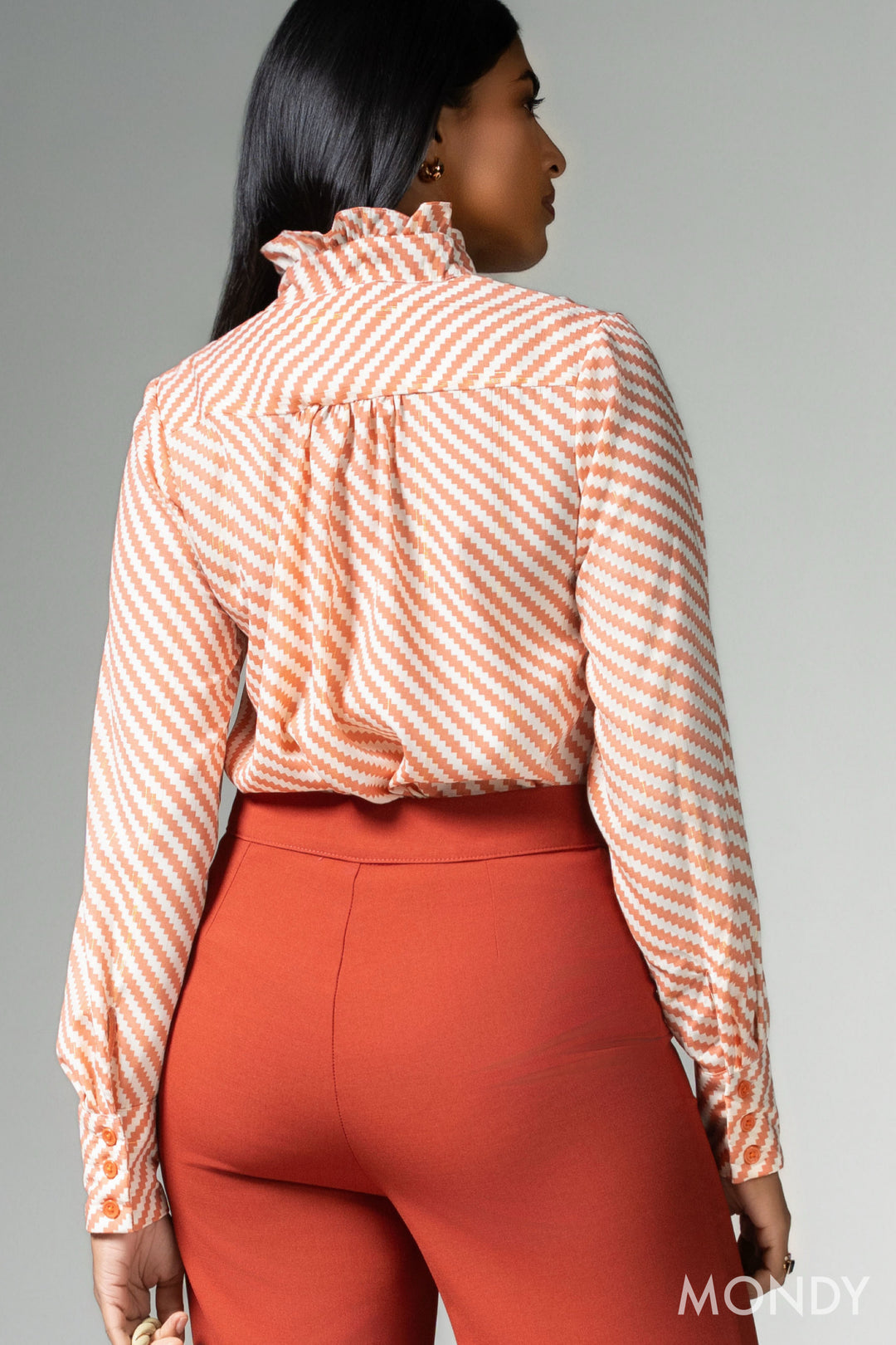 Printed Frill Detailed Top