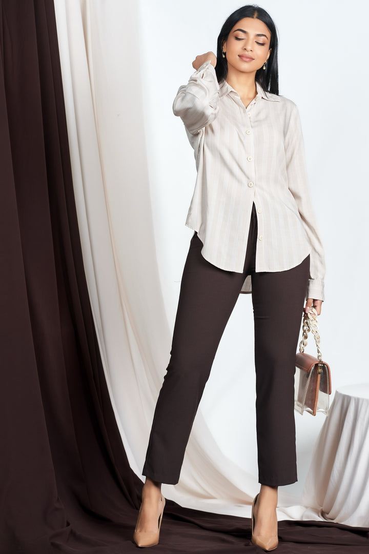 Brown Stripe Shirt