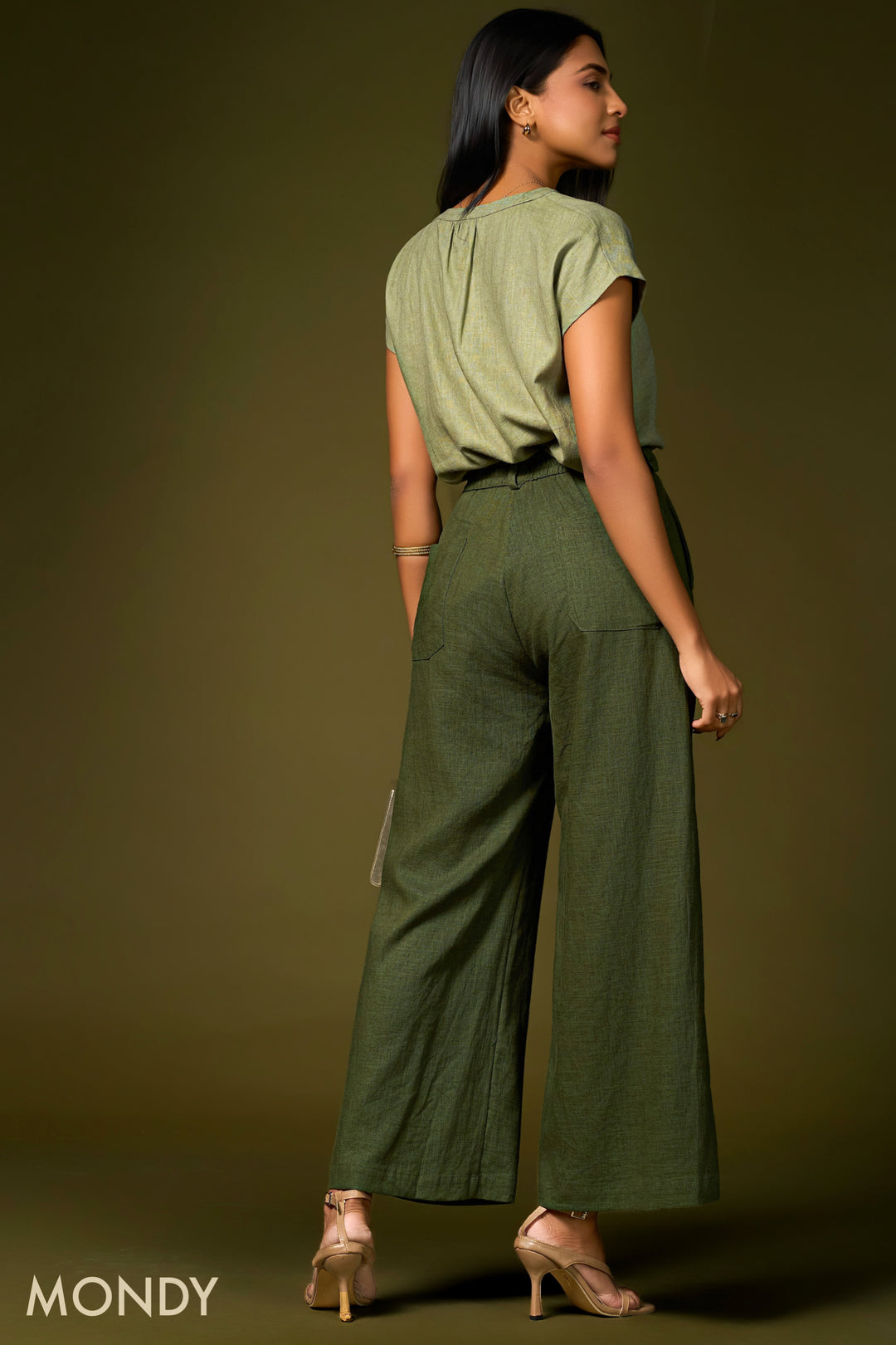 Khaki Buttoned Pant