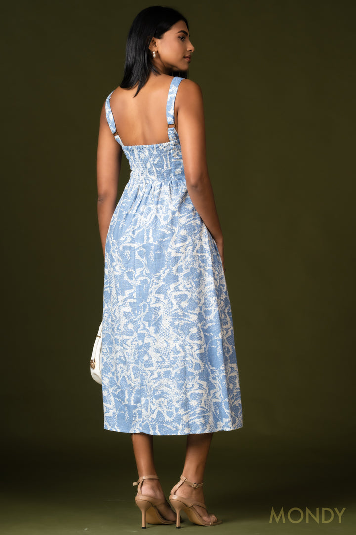 Square Neck Midi Dress