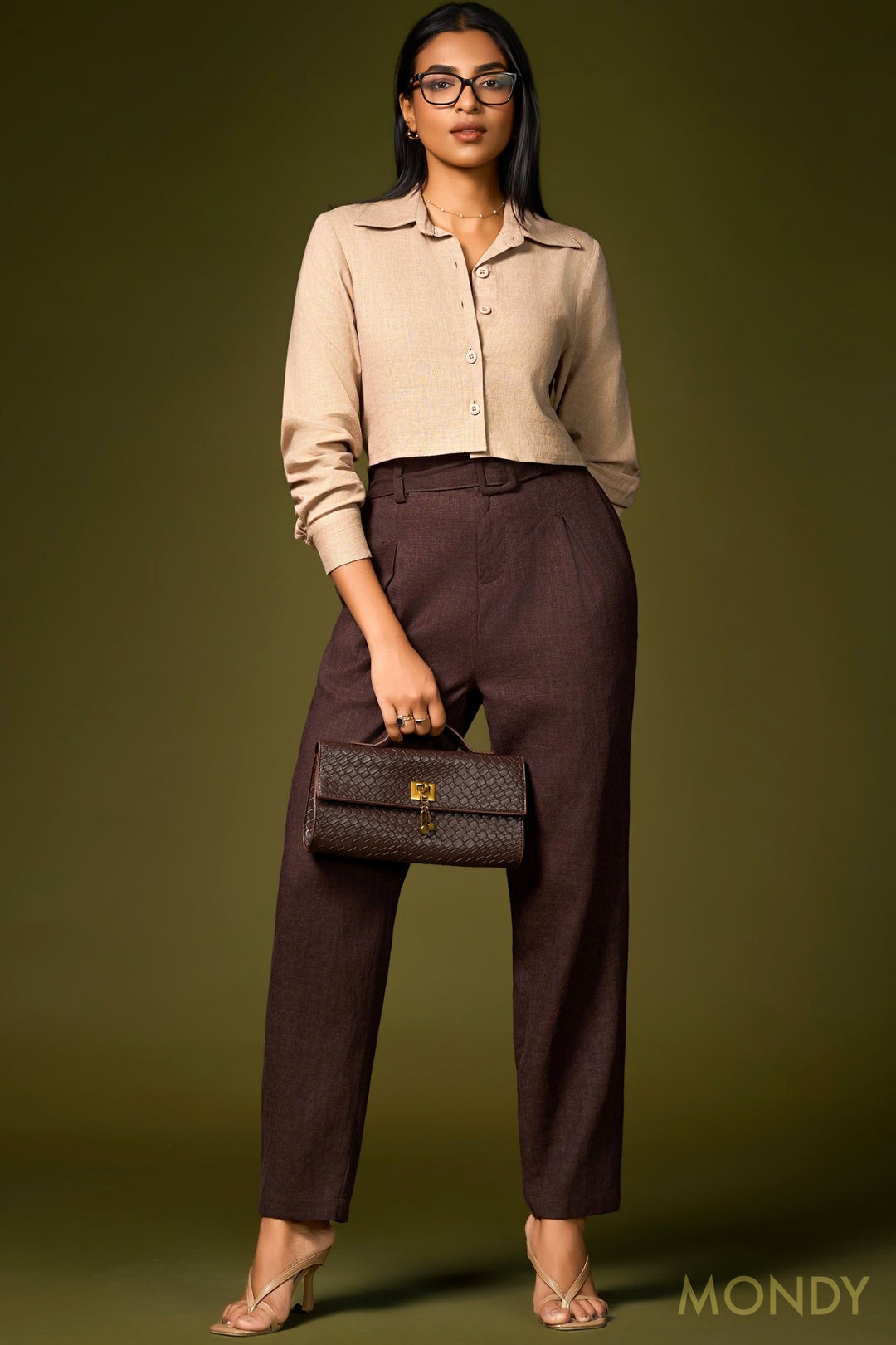 Belted Pleat Detail Pant