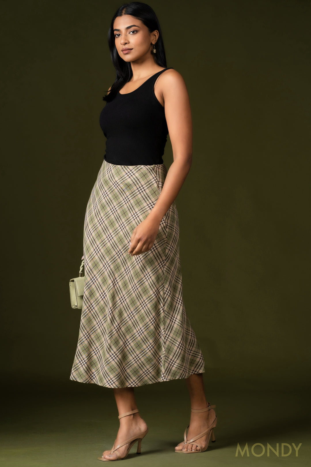 Printed Bias Cut Skirt