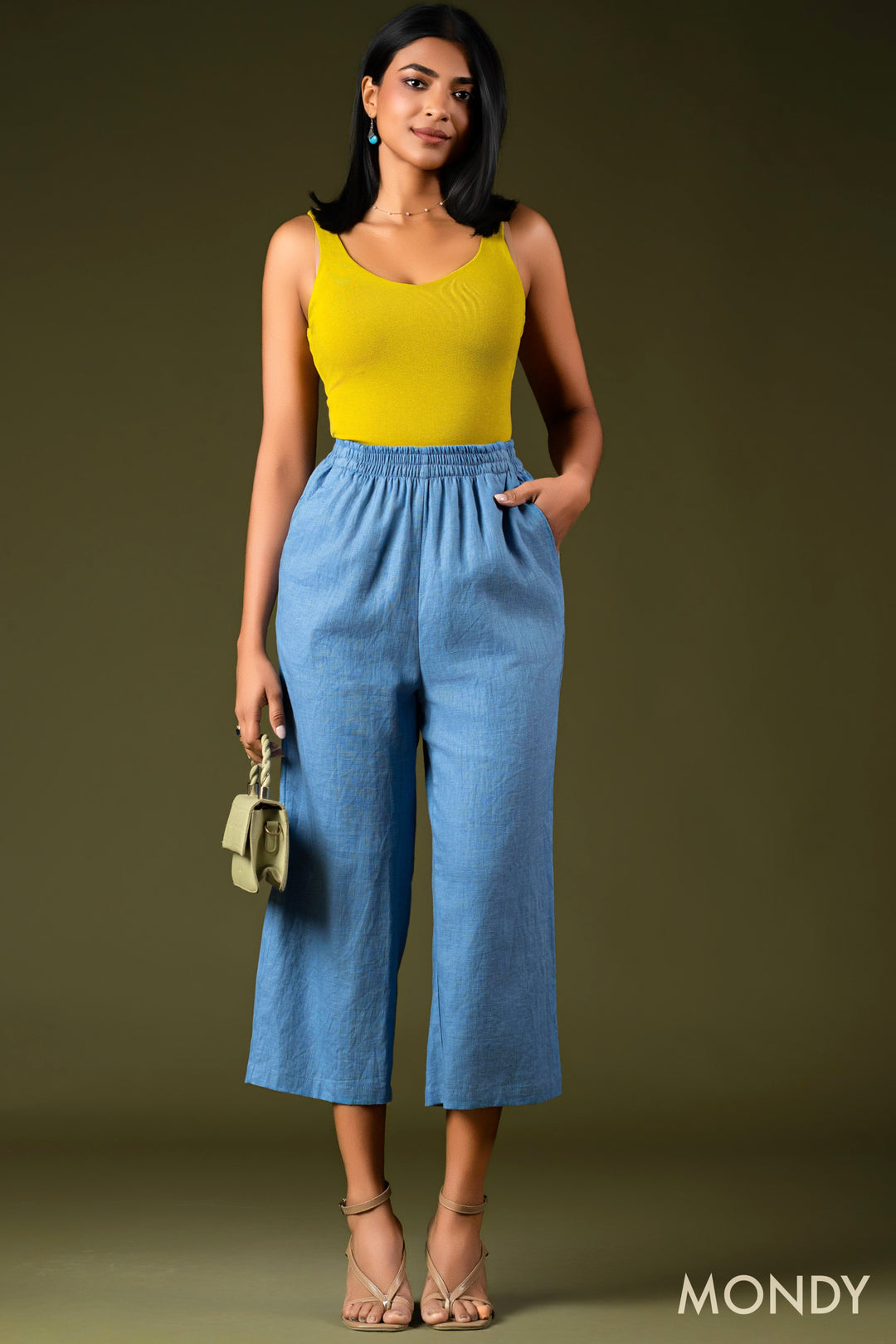 Cropped Elasticated Pant