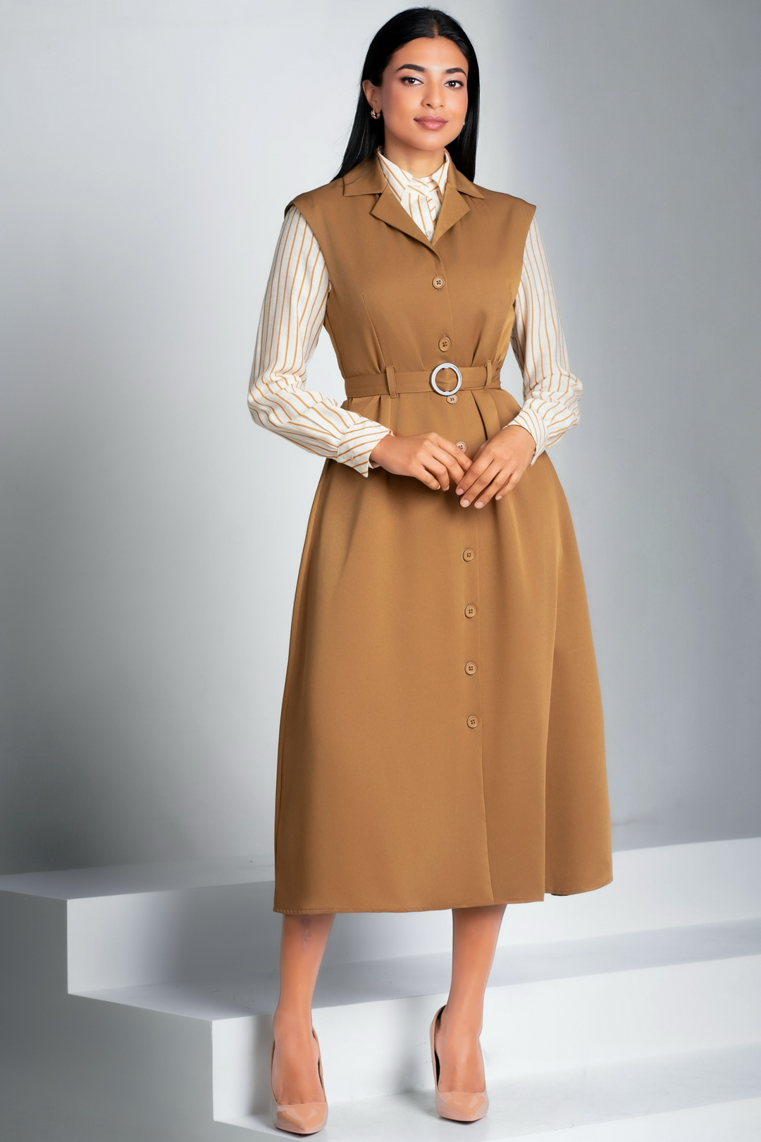 Belted Midi Dress