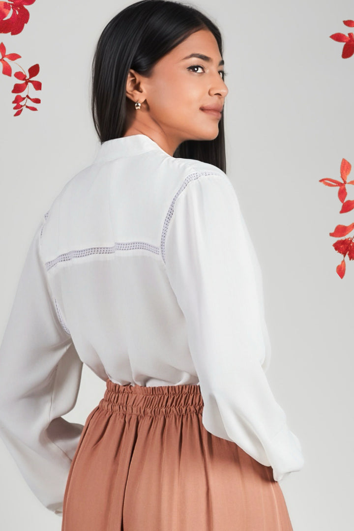 Long Sleeve Chiffon Top