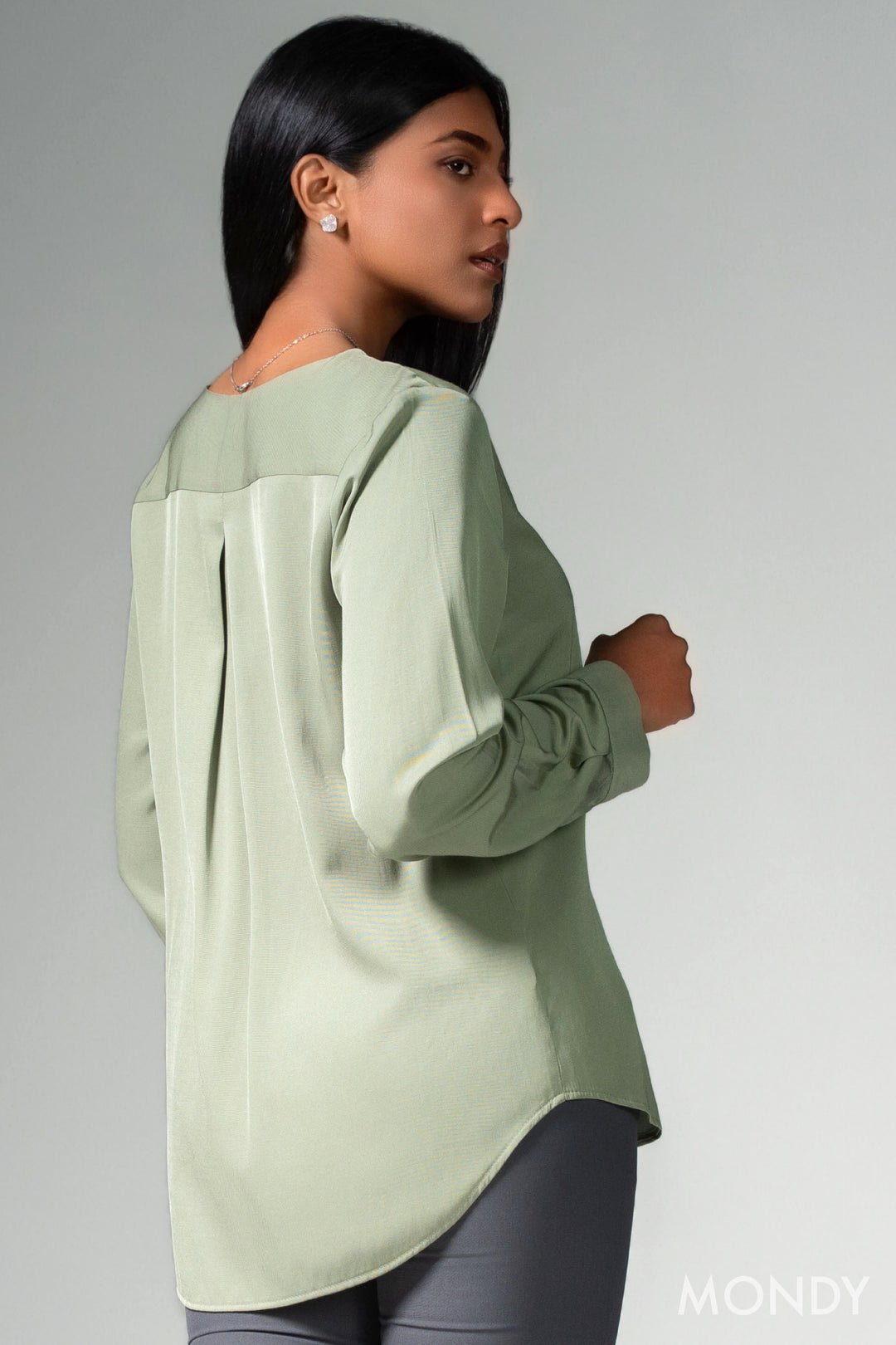 V Neck Long Sleeve Top