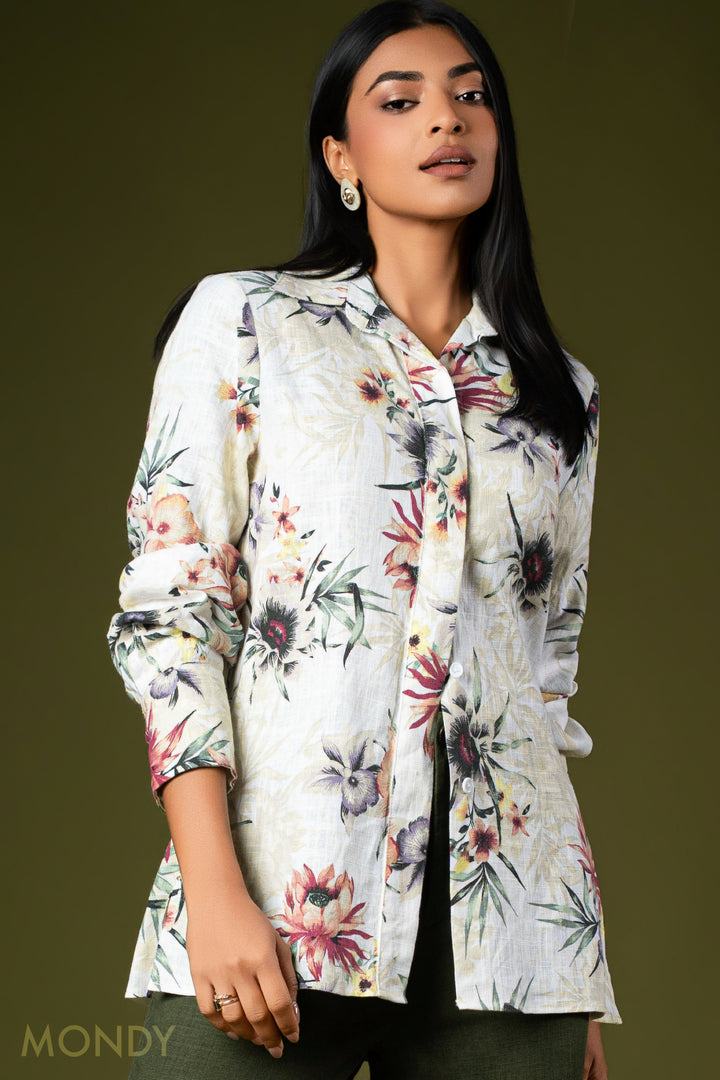 Printed Linen Shirt