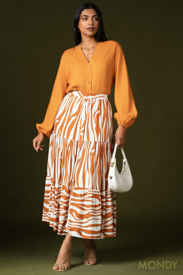 Tiered Maxi Skirt