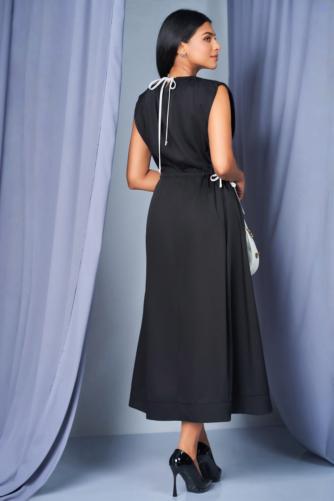 Gather Detail Midi Dress