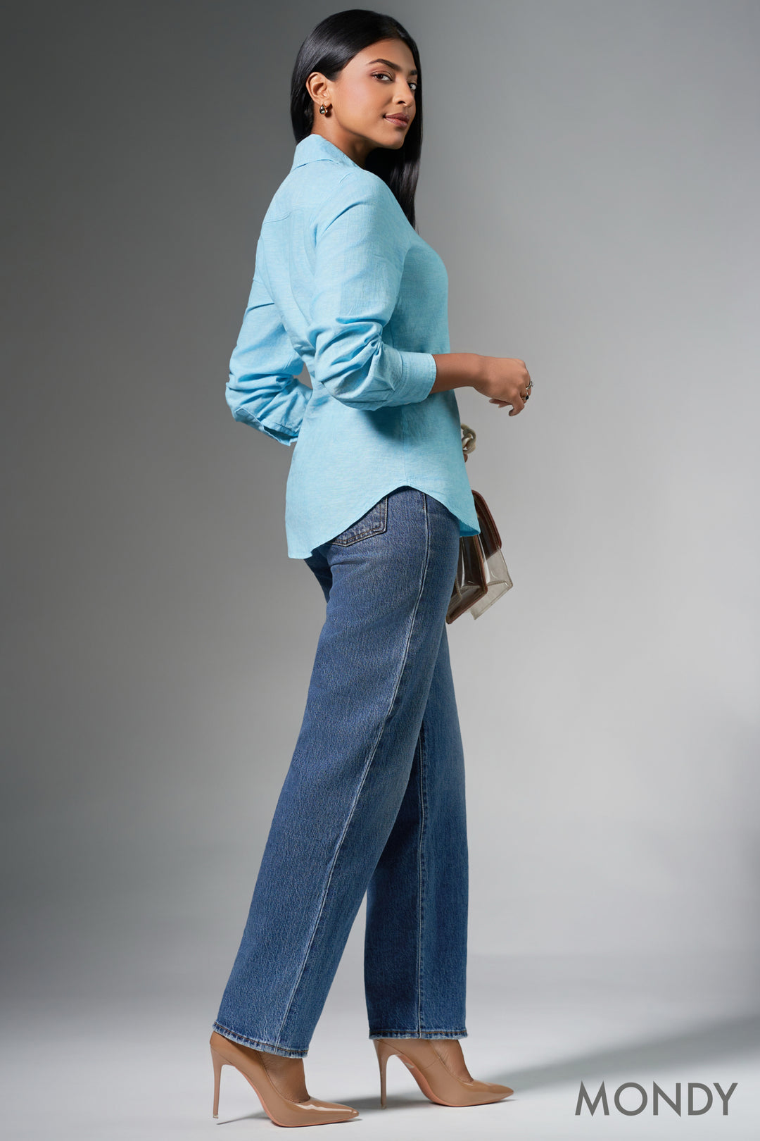 Slim Fit Cotton Blend Shirt