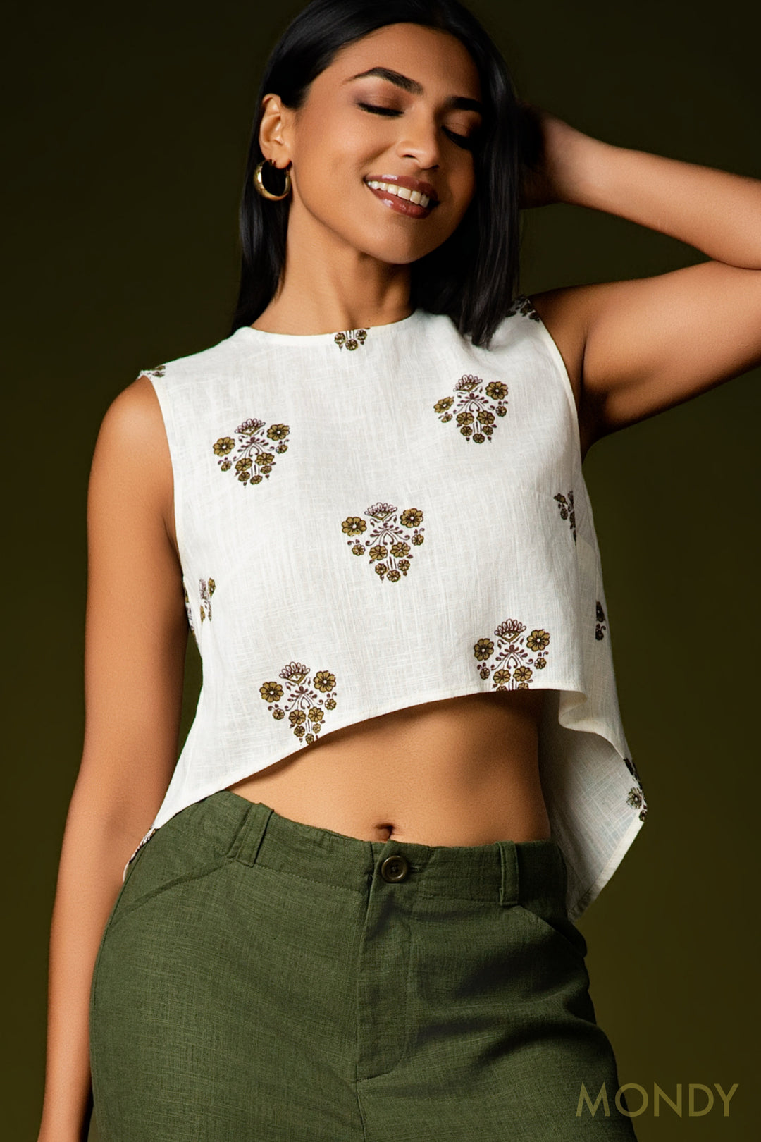 Back Split Crop Top