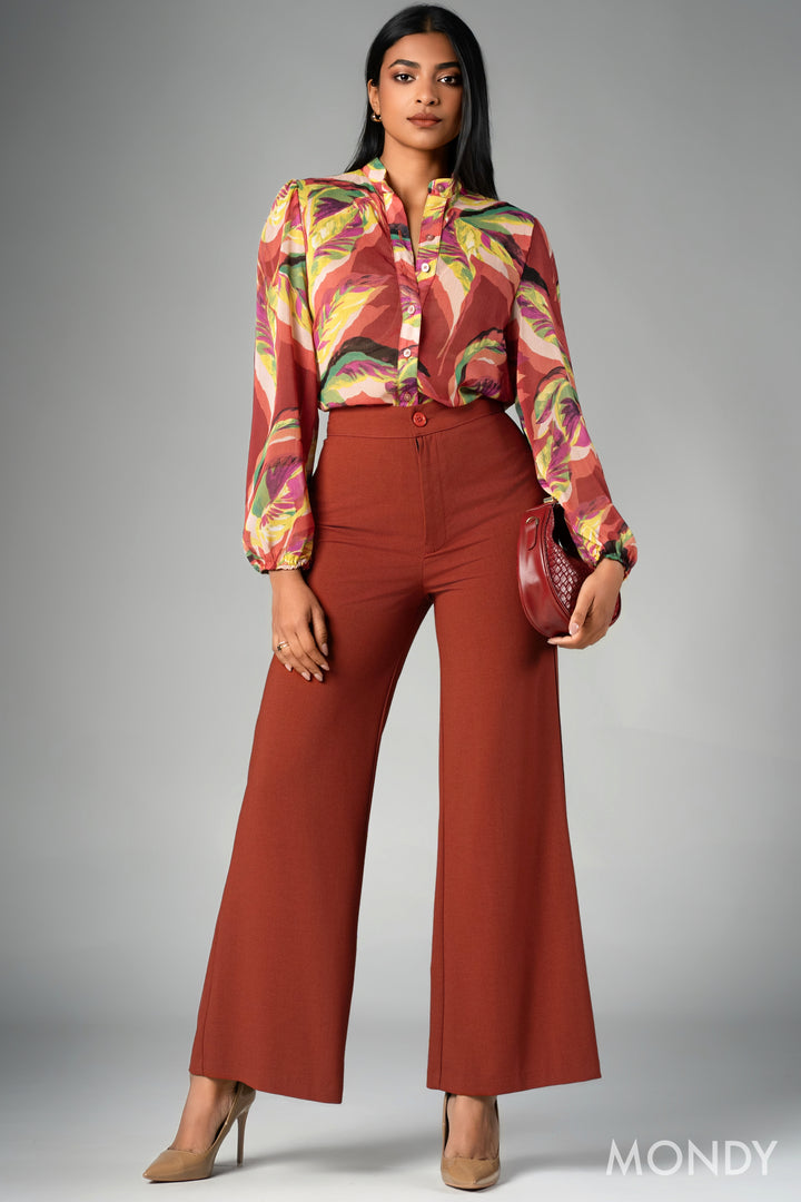 Printed Long Sleeve Top