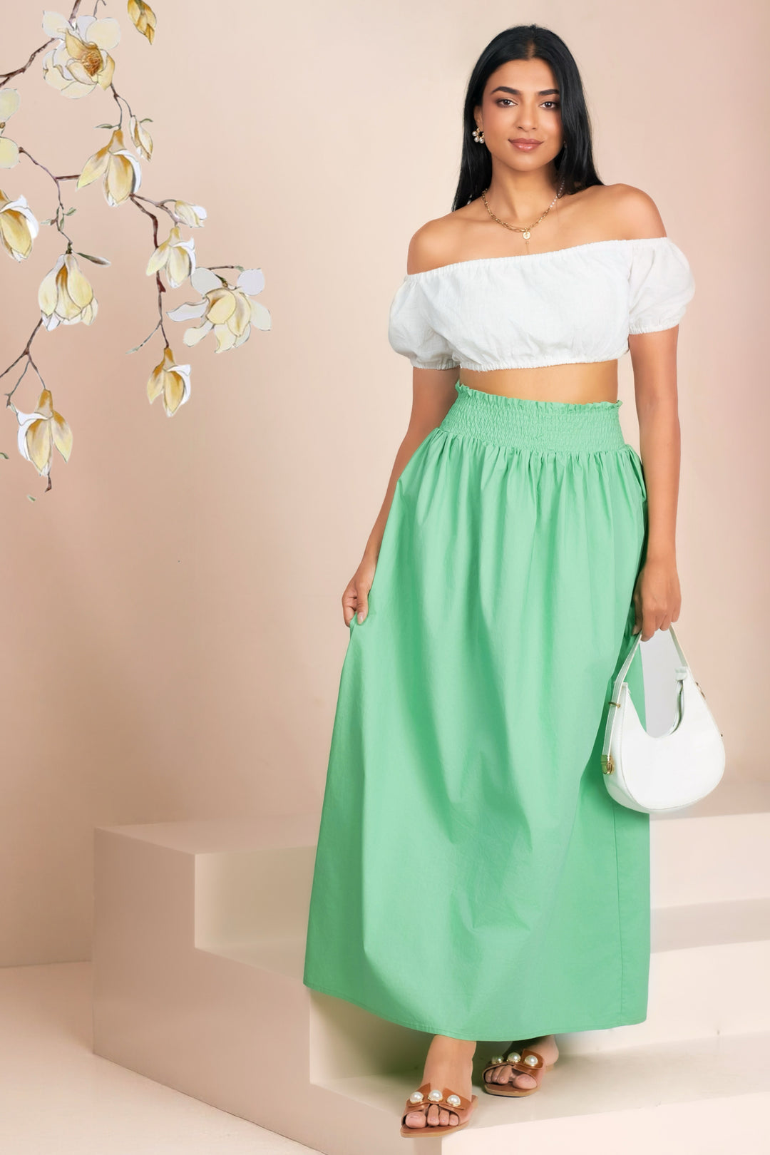Hight Waist Maxi Skirt