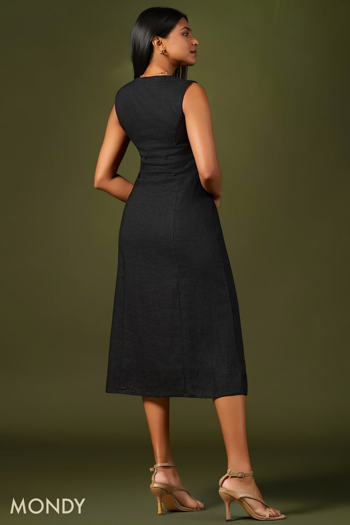 Aline Button Up Midi Dress