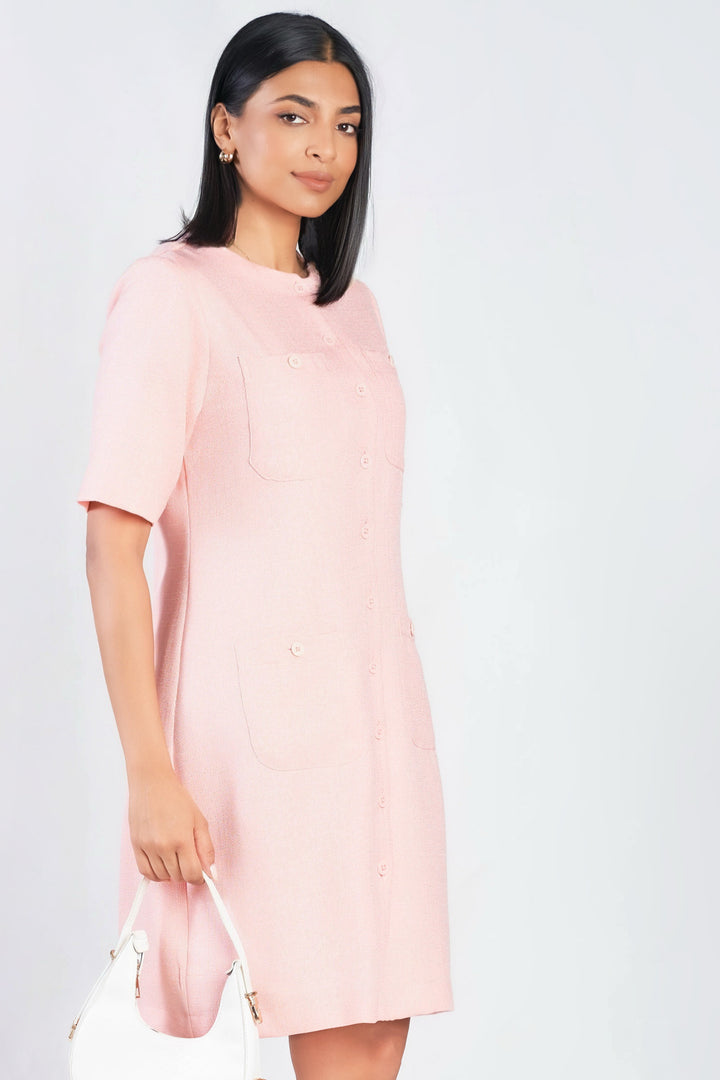 Button Up Shift Dress