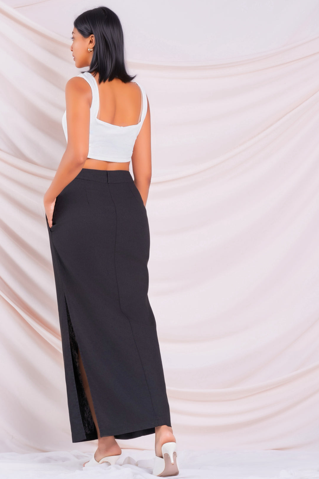 Straight Cut Maxi Skirt