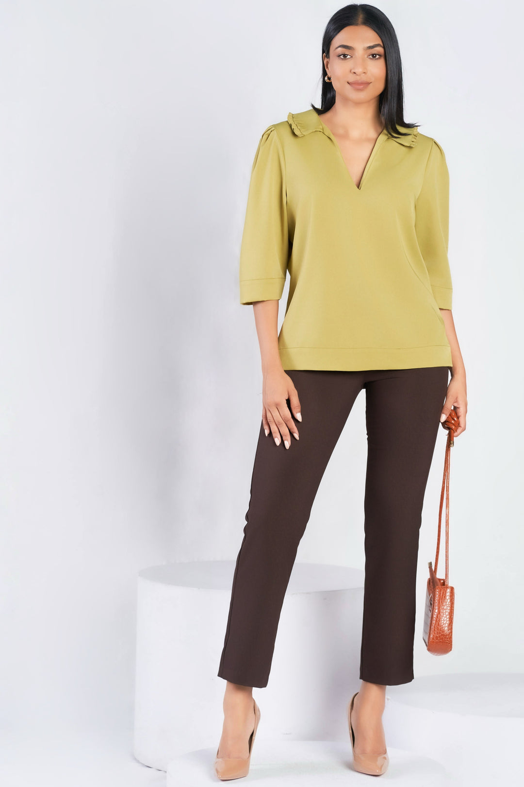 Oversized Frill Detail Top