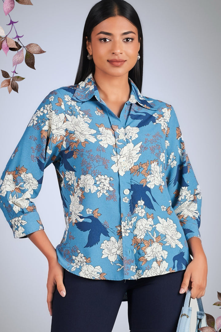 Printed Three Quarter Sleeve Shirt
