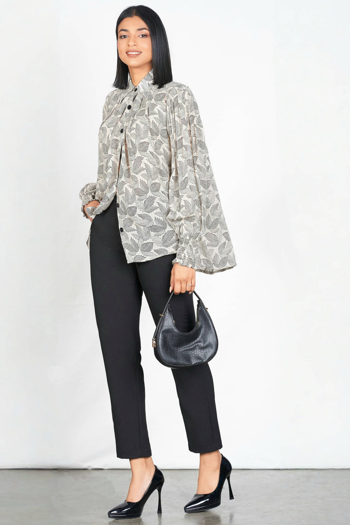 Printed Flared Shirt