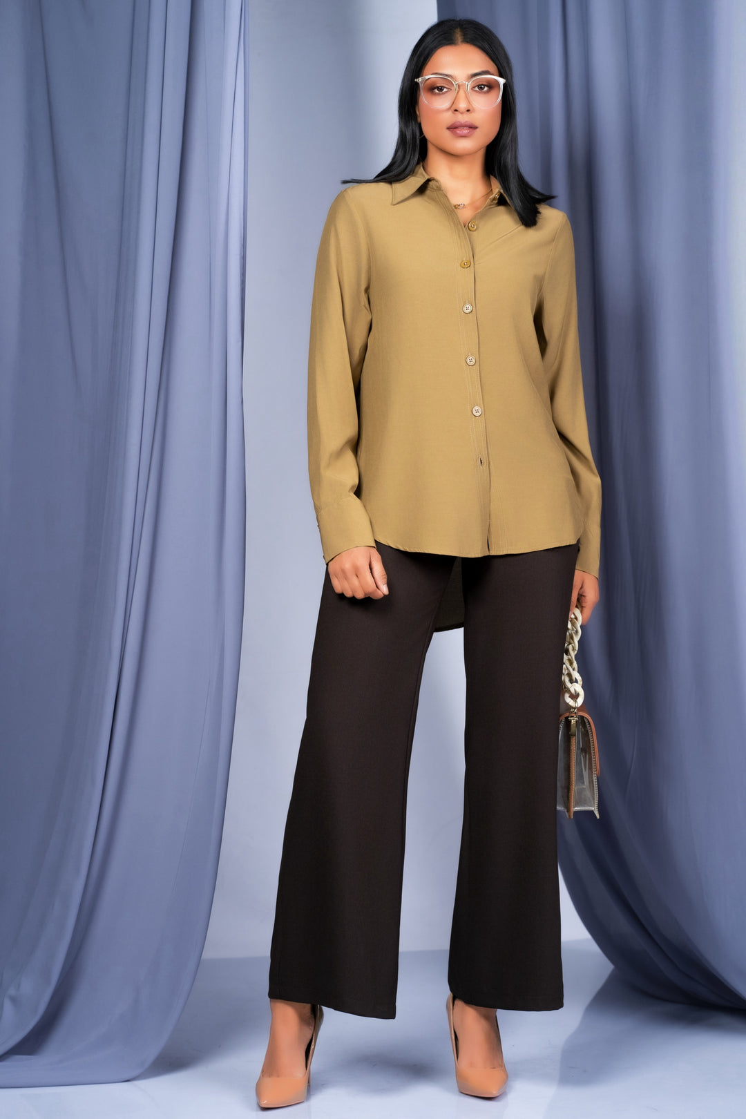 Long Tan Brown Shirt