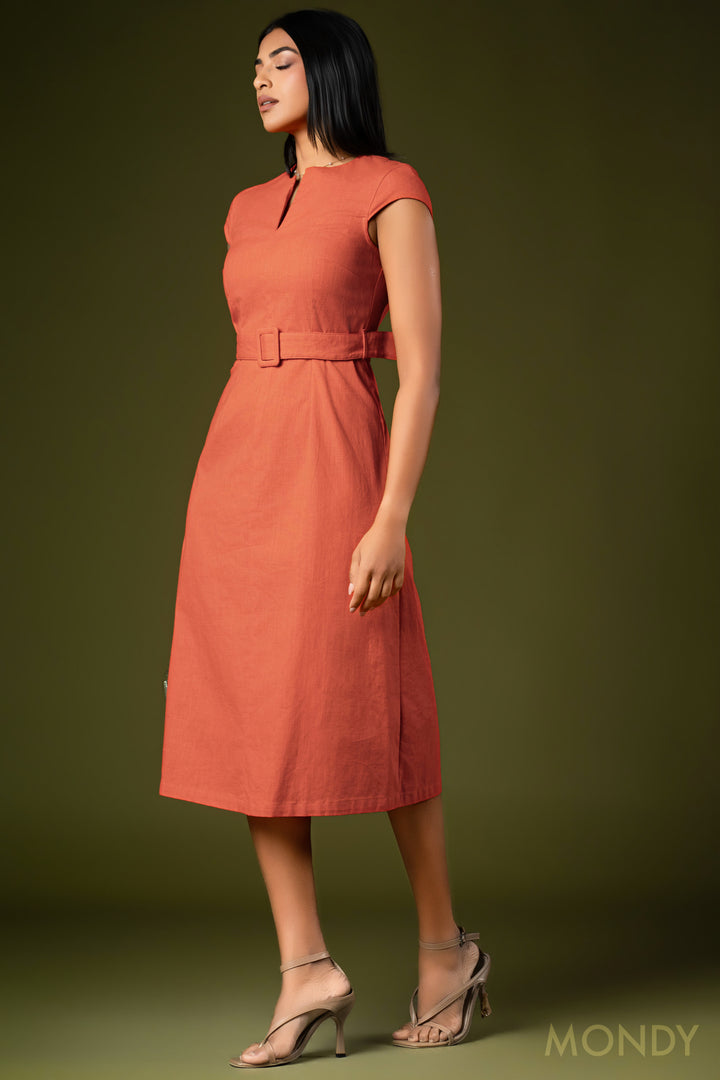 Belted Midi Dress