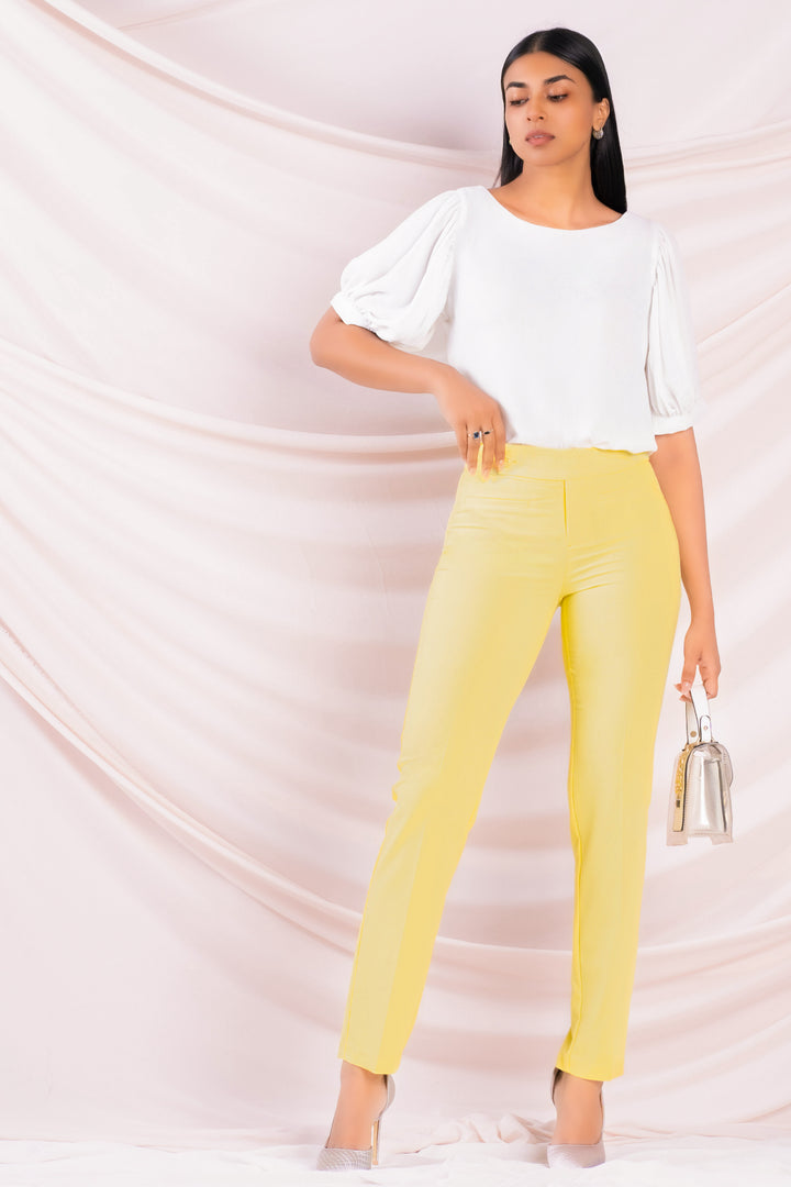 Yellow Slim Fit Pant