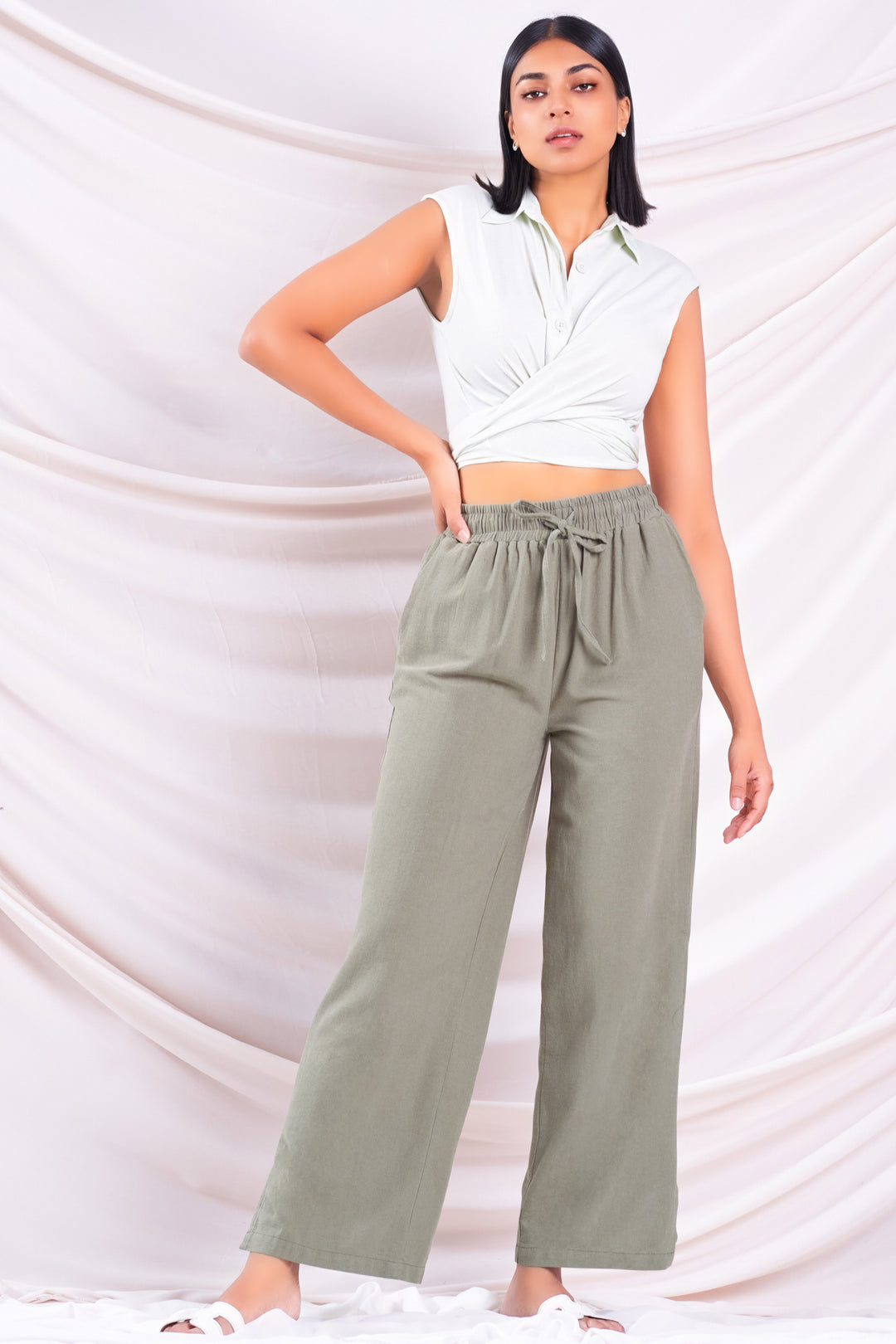 Wide Leg Linen Pant