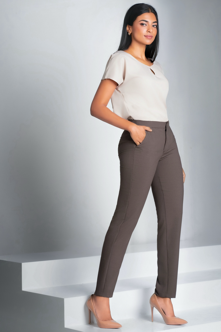 Regular Waist Straight Cut Pant