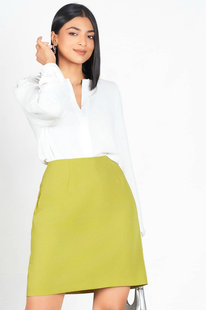 White Button Up Relaxed Top