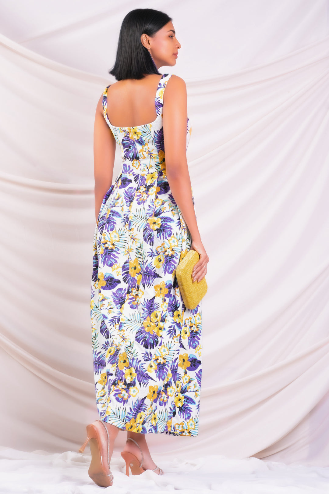 Printed Jacquard Maxi Dress