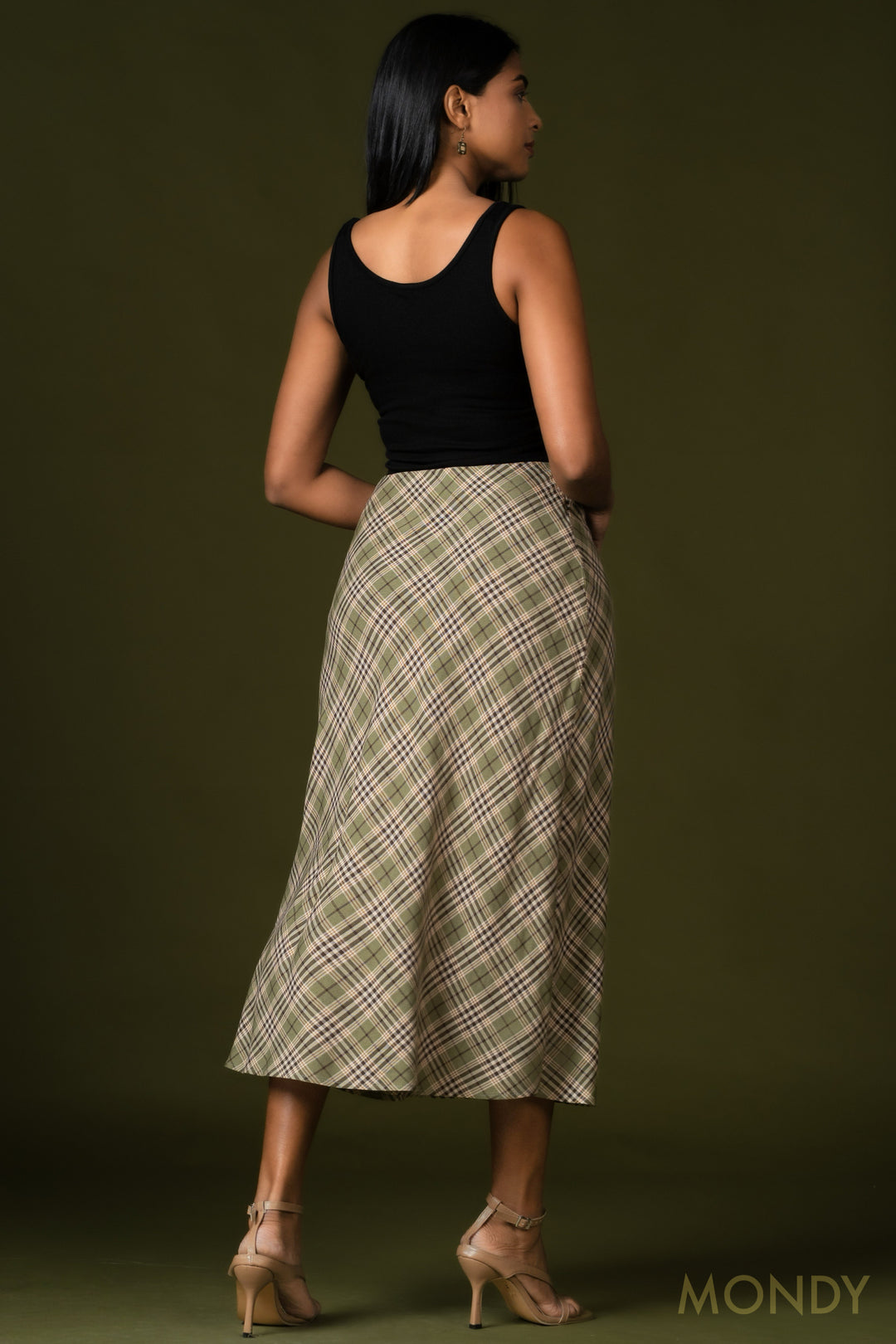 Printed Bias Cut Skirt