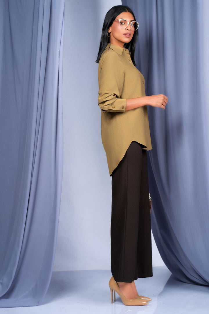 Long Tan Brown Shirt