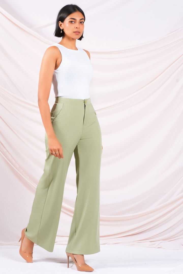 High Waist Button Up Pant