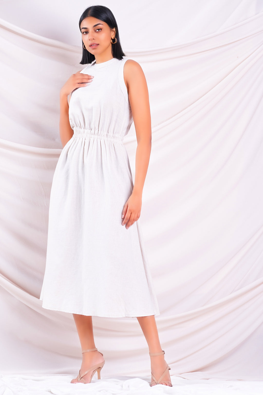 Aline Linen Midi Dress