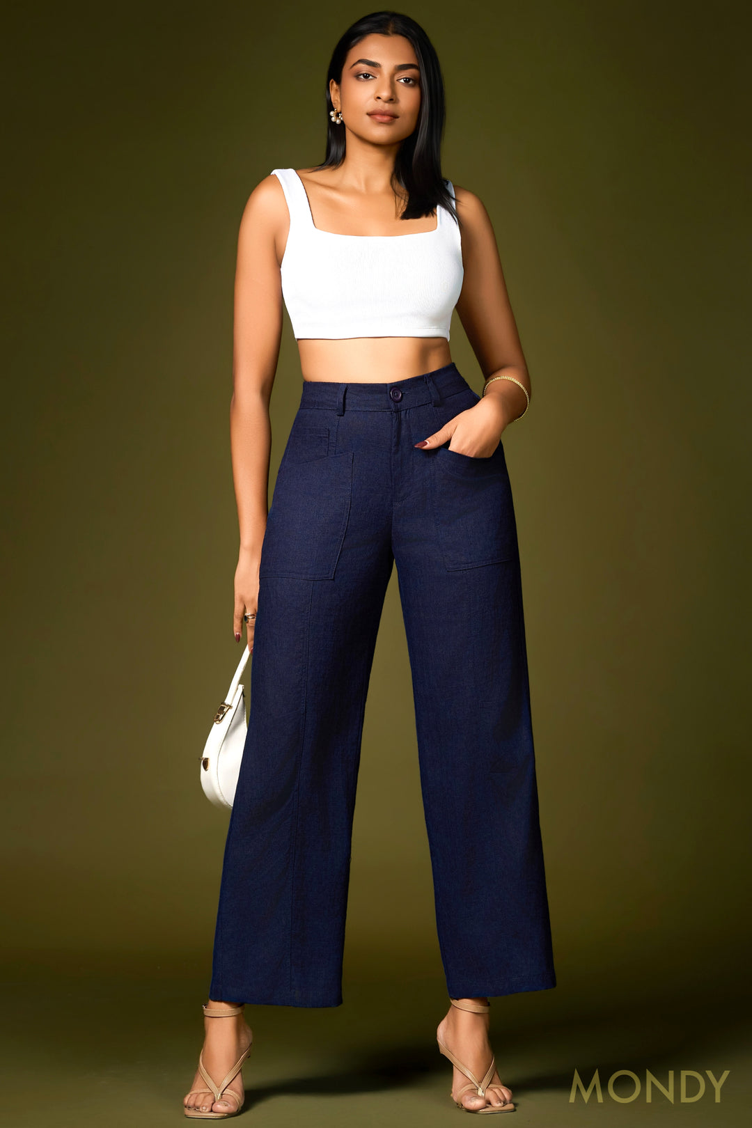 High Waist Buttoned Pant