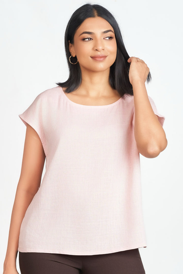 Pink Basic Raglan Sleeve Top