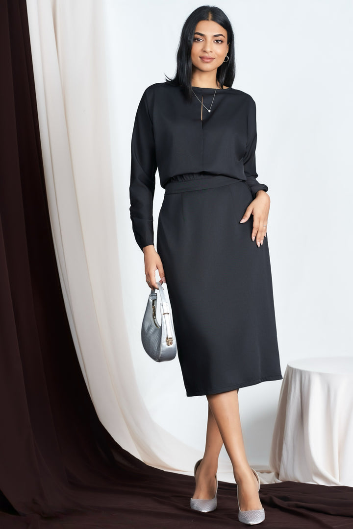 Mock Waist Tuck Dress