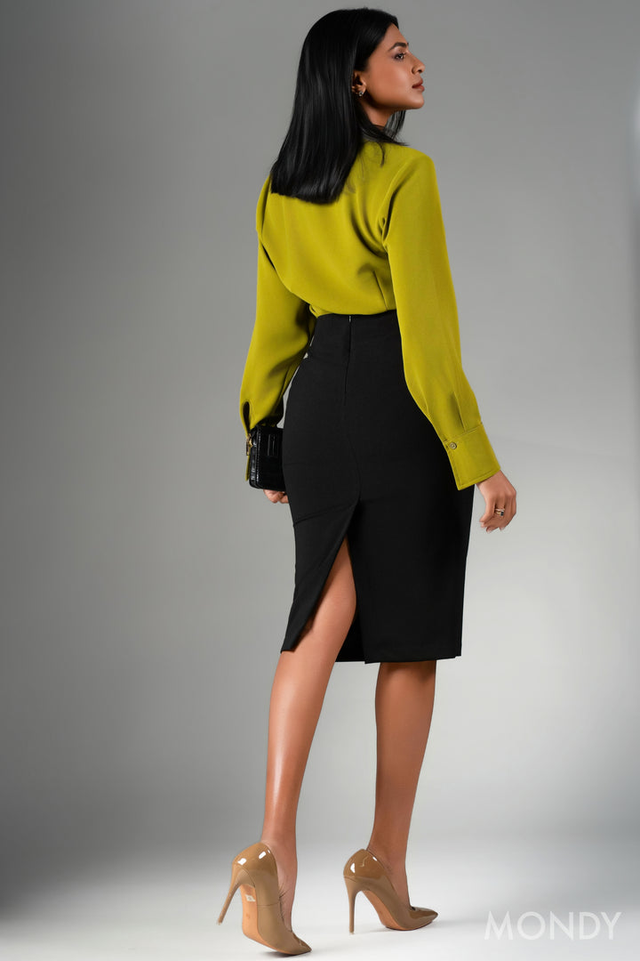 Below Knee Pencil Skirt