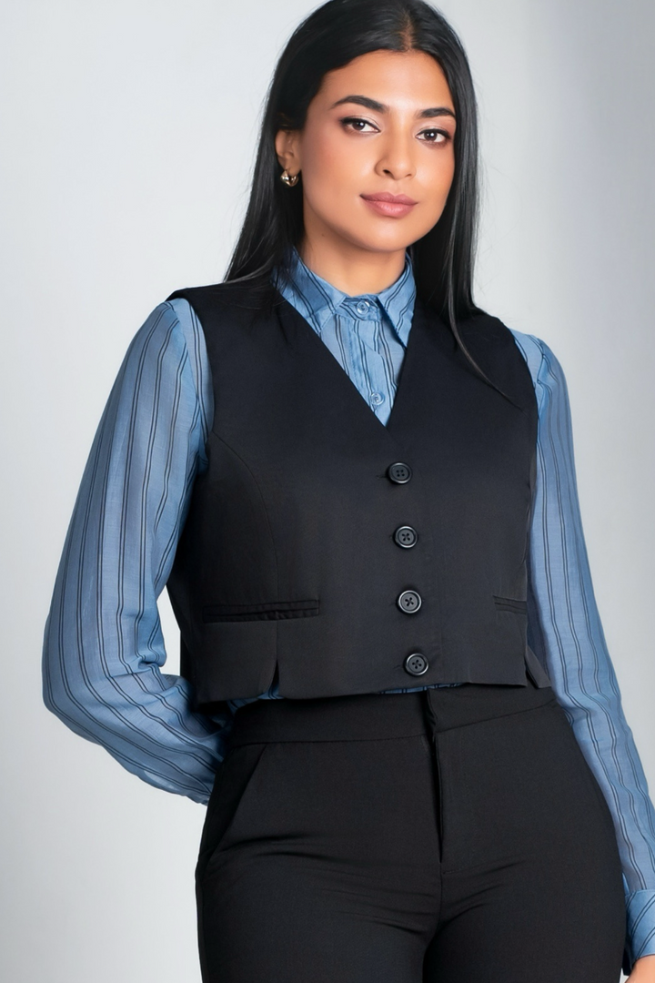 Cropped Boxy Waistcoat
