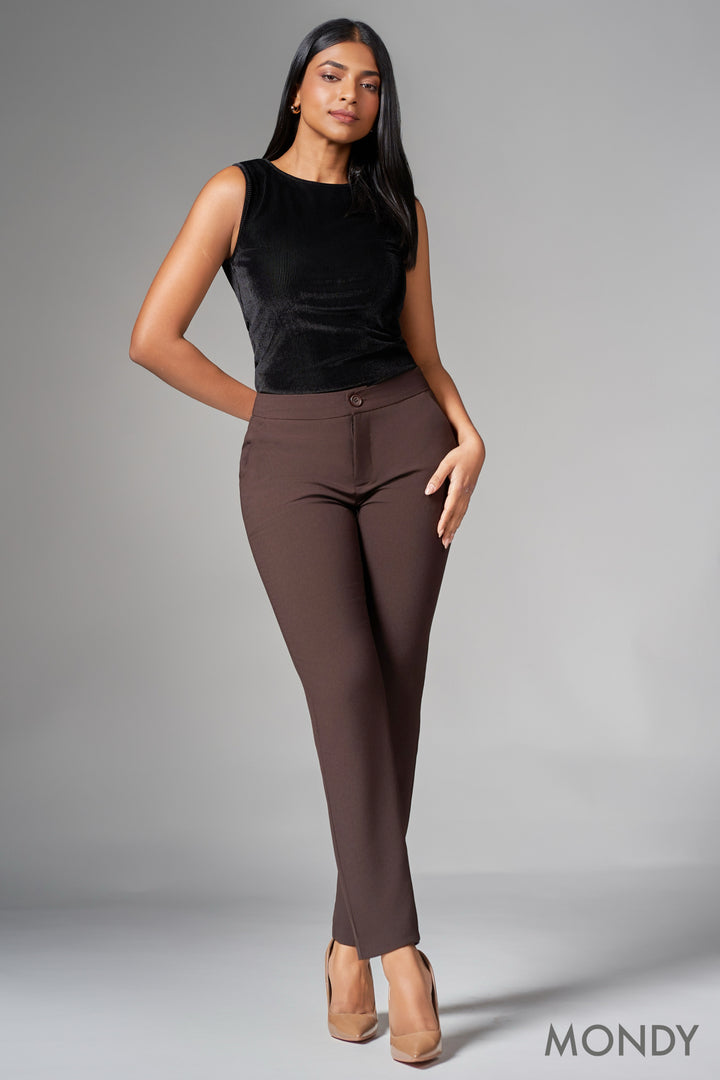 Regular Waist Straight Cut Pant