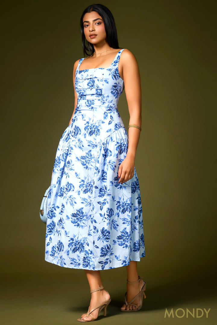 Square Neck Midi Dress