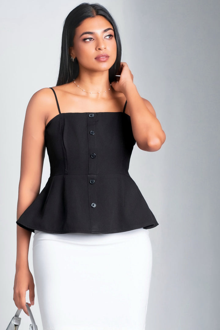 Strappy Peplum Top