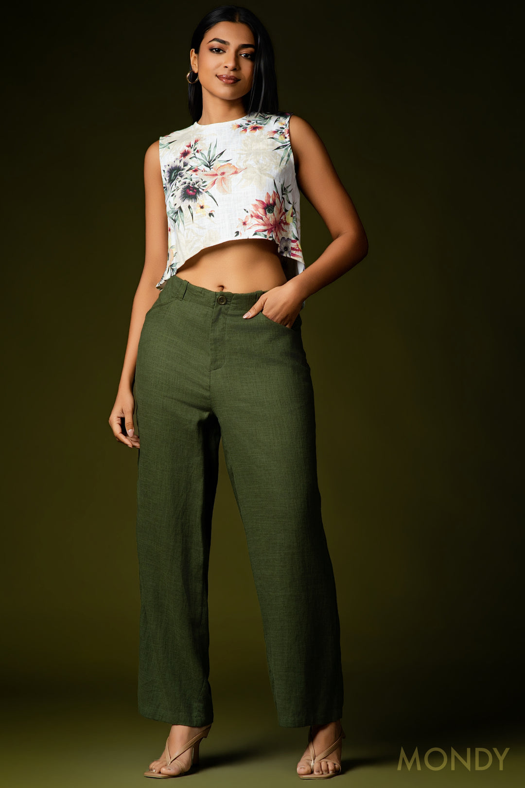 Khaki Low Waist Pant