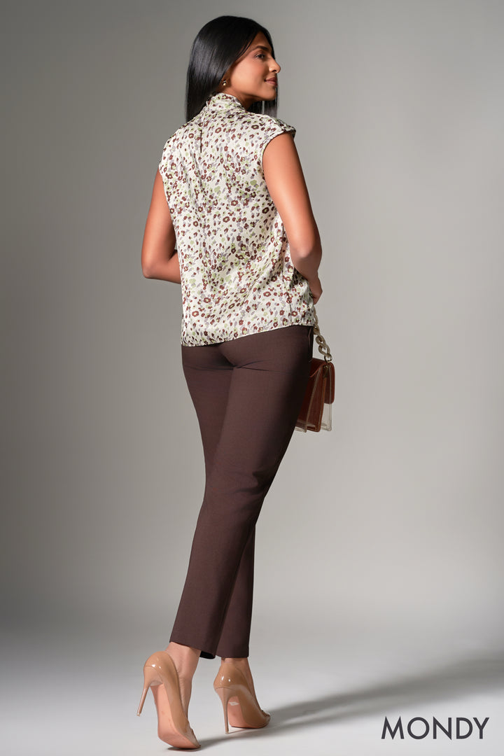 Printed Cap Sleeve Top